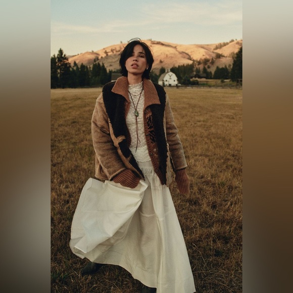 Free People Emory Drop Waist Midi in Eggnog size Medium NWT - Picture 4 of 13